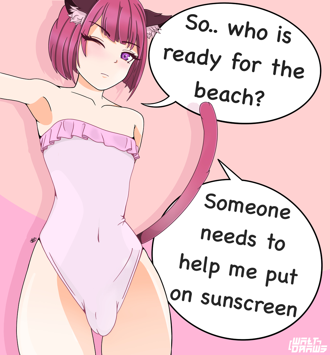 slopeiz's tweet photo. Catboy summer #femboy #Yaoi #trap #shy #bikini #swimsuit #catears #neko #tail #armpits https://t.co/7JUxJR4mW8 https://t.co/oA4RZKYtVb