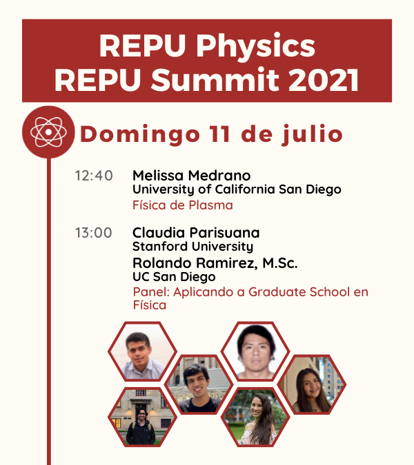 REPUProgram's tweet photo. ¡Te esperamos el domingo 11/07 para el día de #REPUphysics! Se discutirán temas como análisis fotométrico, neutrinos, física de plasma ¡y más! También, tendremos un panel especial para postulación a programas de posgrado.
Inscripciones: https://t.co/6ukLCy4BrK
#REPUsummit https://t.co/4uyvAqPczd