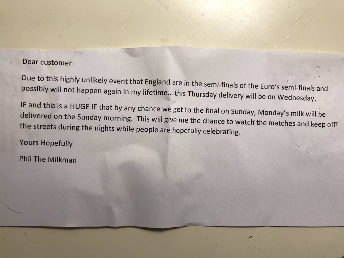 I think I can live with that, #PhilTheMilkman #ENG  #ComingHome <a href="/hanoverdairies/">Hanover Dairies</a>