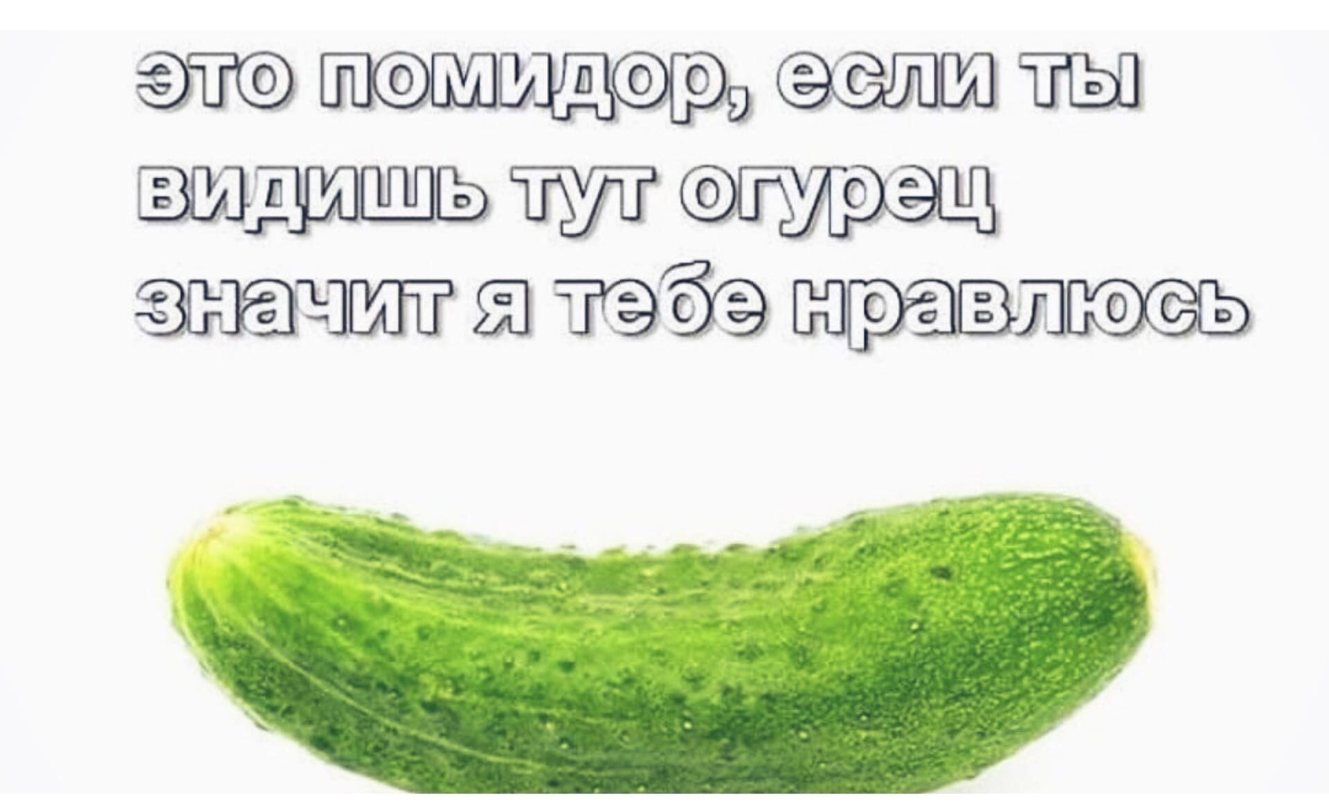Это помидор если видишь тут огурец значит я тебе нравлюсь