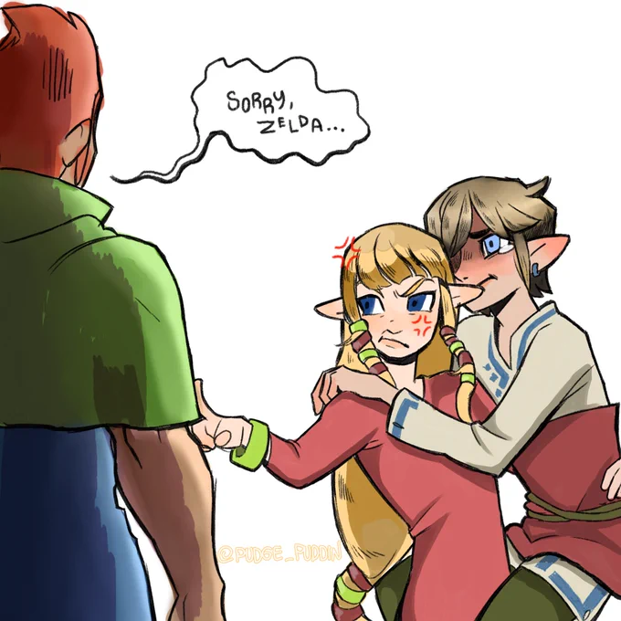 "Stop picking on my friend!" 
#SkywardSwordHD #loz #link #zelda 