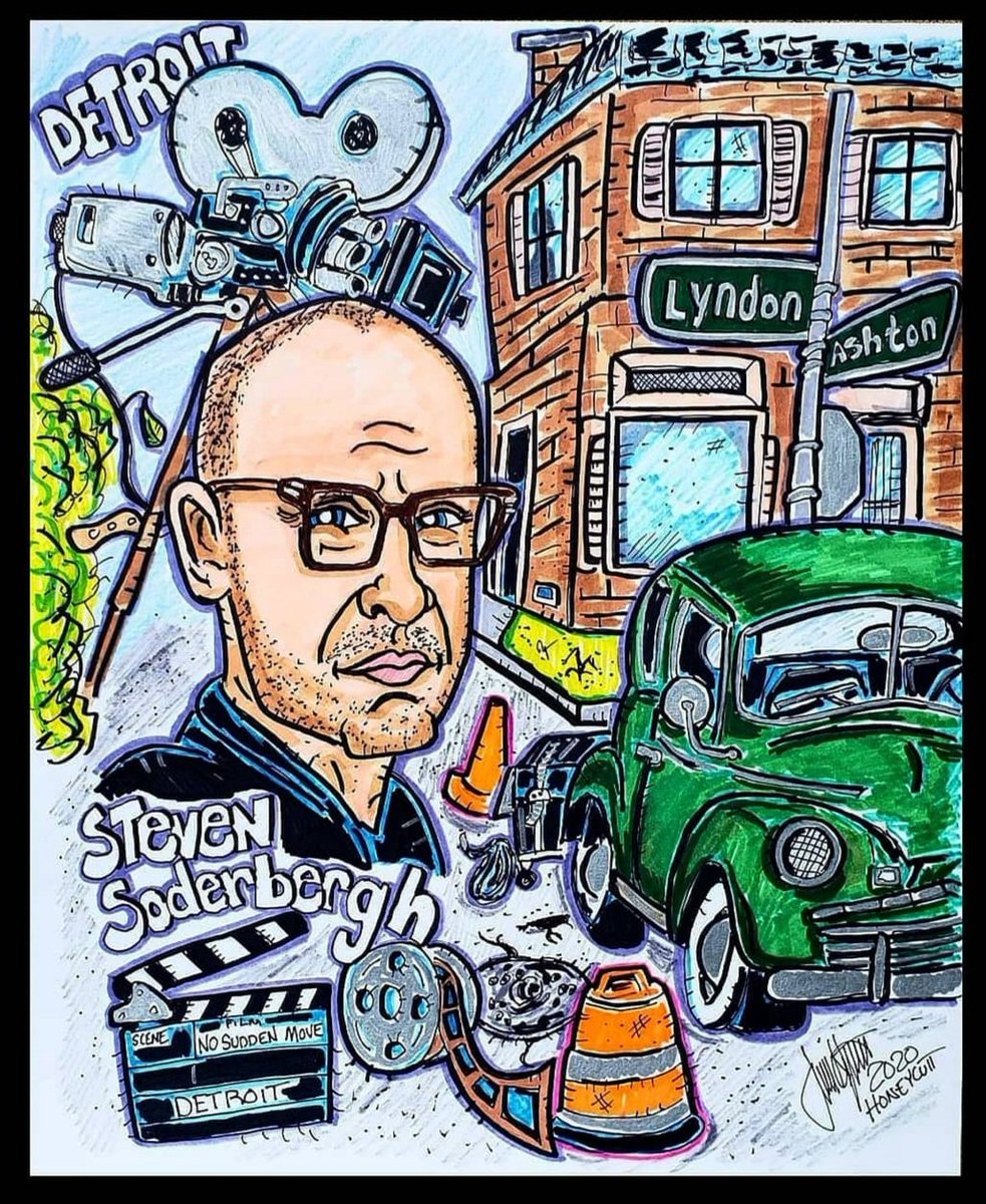 jamesxxcc's tweet photo. #NoSuddenMove @hbomax @hbomaxmovies #Drawing #FanArt #stevensoderbergh #Art #streetsofdetroit #NoSuddenMoveonMax https://t.co/N78EWUhJ8i