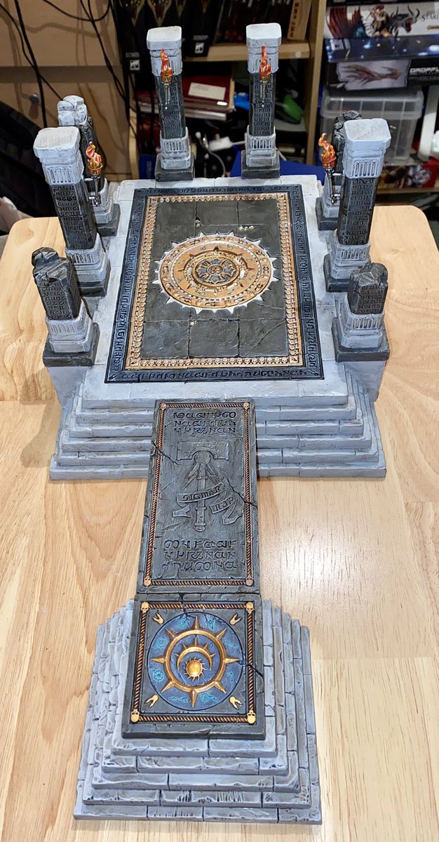 VexanP's tweet photo. My new temple complete. https://t.co/aKO5K65WIs #twitch #twitchstreamer #twitchaffliate #ageofsigmar #modelpainting #gamesworkshop #paint #warhammer #drybrushingtechnique #minaturemodelmaking #minaturemodels #whitestone #blackstone #bluestone #greystone https://t.co/vQVQFj8Dvg