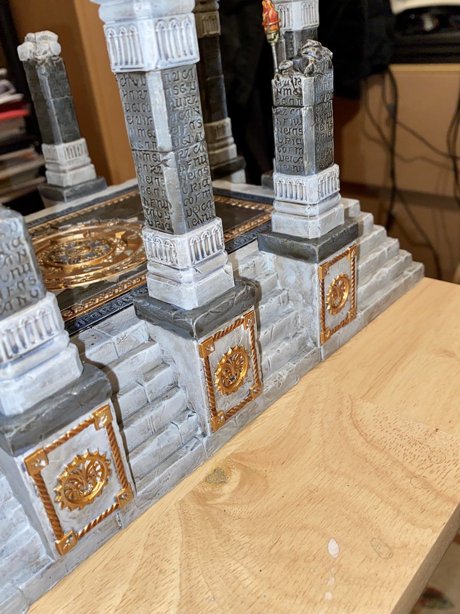 VexanP's tweet photo. My new temple complete. https://t.co/aKO5K65WIs #twitch #twitchstreamer #twitchaffliate #ageofsigmar #modelpainting #gamesworkshop #paint #warhammer #drybrushingtechnique #minaturemodelmaking #minaturemodels #whitestone #blackstone #bluestone #greystone https://t.co/qGY2gvZVDM