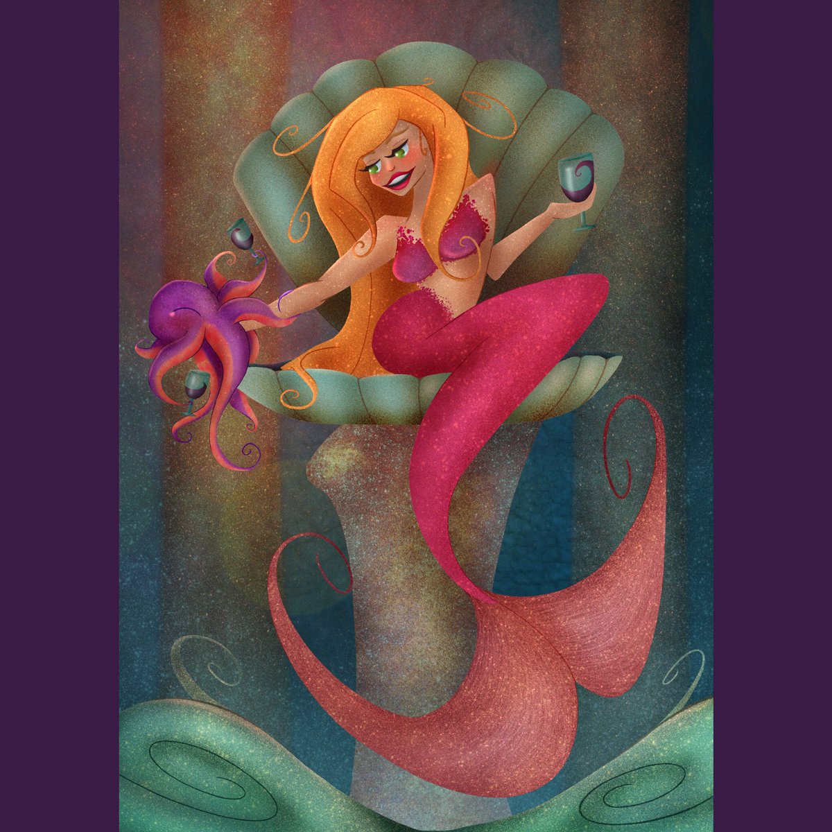 artpostropheamy's tweet photo. Reworked one of my Mardi Gras mermaids to create these sweet drinking buddies!
*
*
*
#amysmash #drinkingbuddies #winewithfriends #artpostrophe #octopus #octopusart #artpostropheamy #mermaid #mermaidart #mermaidartist #mermaidandoctopus https://t.co/AFdPFTklTq