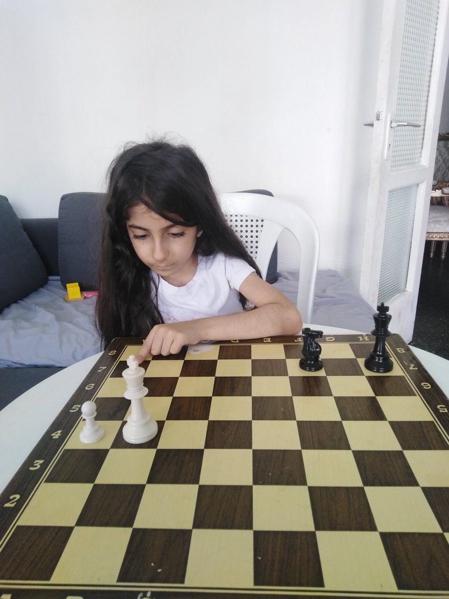 AttiehWael's tweet photo. Skye, six, is making sure that pawn doesn't reach its destination lol
#girlschess #womenchess #chessimprovement https://t.co/Vtx8VCri88