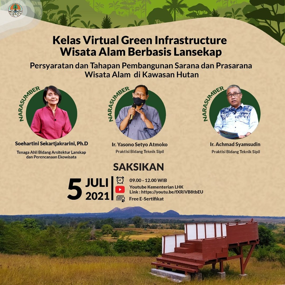 kemenhut_ri's tweet photo. Apa saja sih syarat dan tahapannya? simak siaran langsung melalui Youtube Live Kementerian LHK Senin, 5 Juli 2021 Pukul 09.00 WIB. Ada e-sertifikat dan give away menarik lho.

Jangan sampai terlewat ya, sob! 🌳😎

#pushtech
#pusatketeknikan
#greeninfrastructure
#klhk
#SetjenKLHK https://t.co/7kc42wX8wS