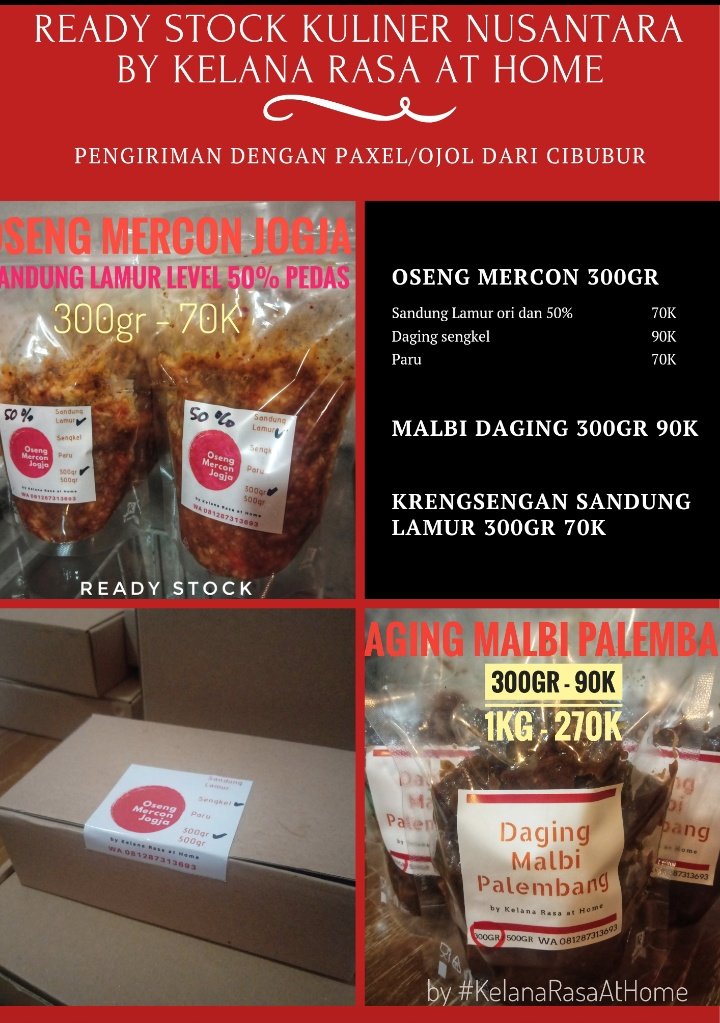 arieparikesit's tweet photo. Yuk yang kangen #MieBalap #MieMercon dkk, masih bisa pesan untuk besok ya, selasa 6 Jul
Juga tersedia:
#OsCon #Malbi
#Comro #Misro #MolenMini
Pemesanan
https://t.co/qGEGeQUpW7 https://t.co/nJNS6xMnqR