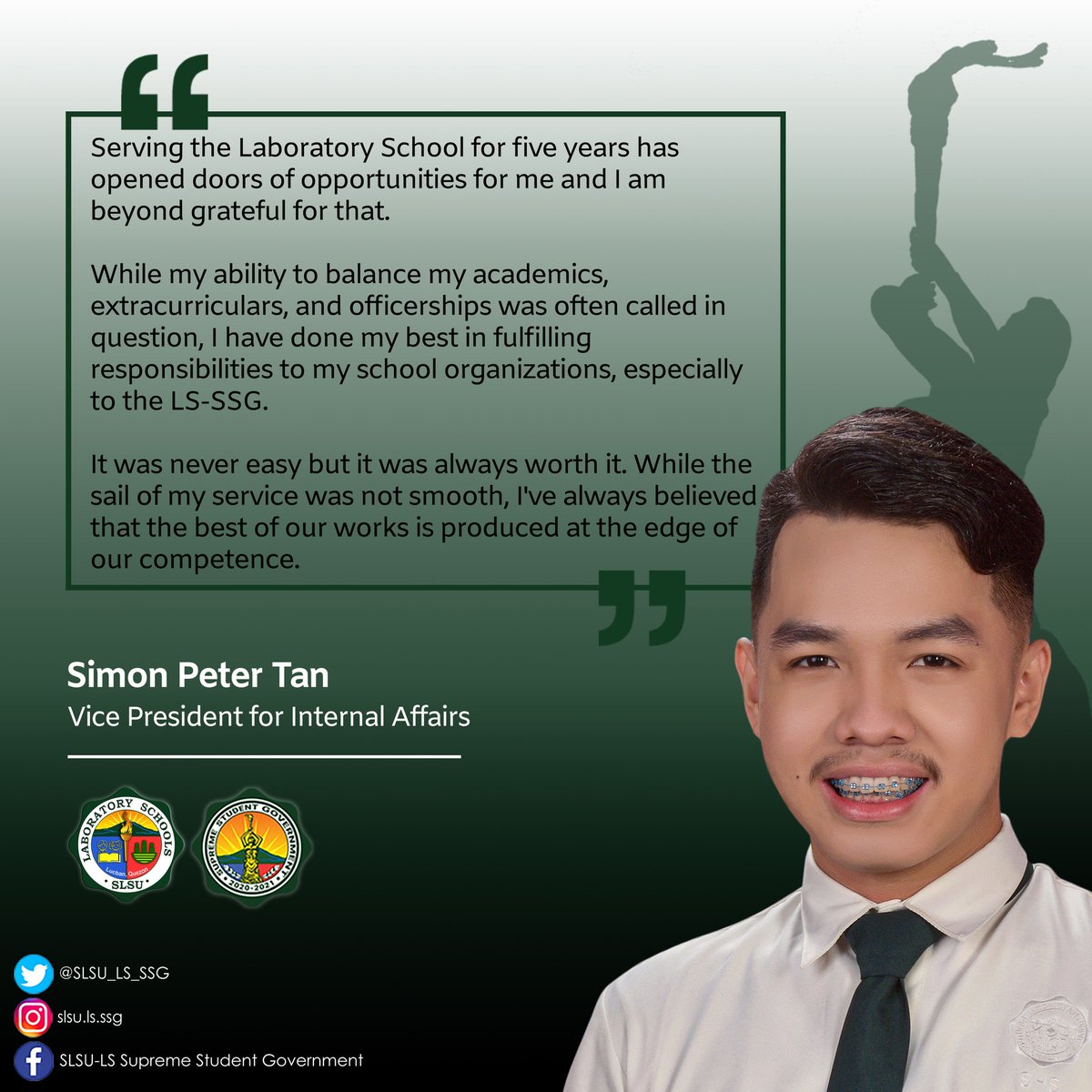 SLSU_LS_SSG's tweet photo. 𝗧𝗵𝗮𝗻𝗸 𝘆𝗼𝘂.

All good things must come to an end, but rest assured that we will continue to embody the spirit of leadership.

It has been a difficult school year for both the students and teachers. https://t.co/wzTXpHqhg3
