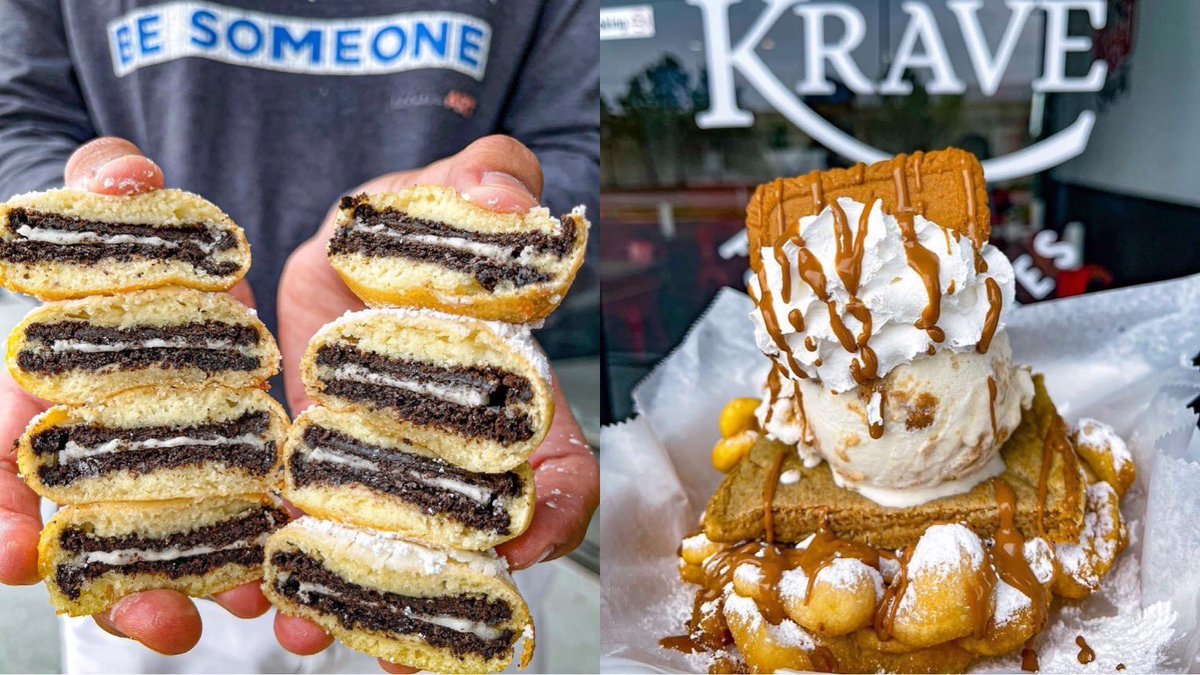 SAUEBLACKTX's tweet photo. This Black Woman-Owned Dessert Shop in Houston is the Perfect Place to Satisfy Your Sweet Tooth!

📍 Krave Funnel Cones | 7613 Katy Fwy Suite C, Houston, TX 77024 https://t.co/qGPQwFoYc7