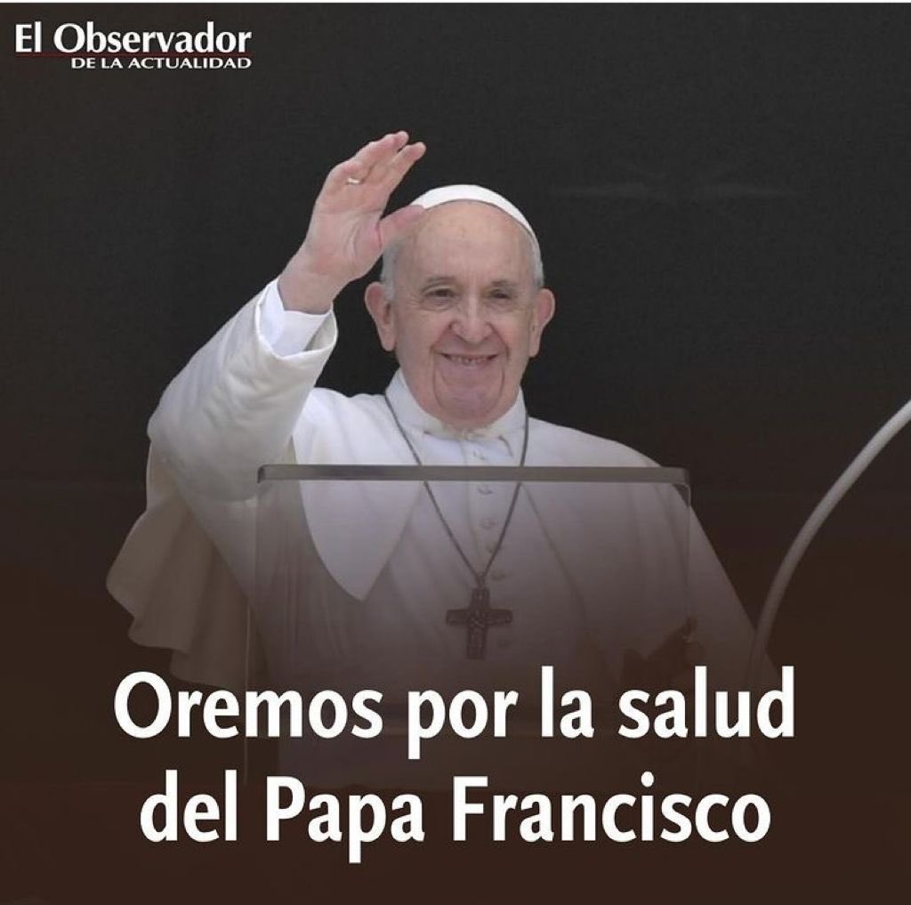 LauraLabarthe1's tweet photo. Esta noche vamos a orar por la pronta recuperación de nuestro querido #PapaFrancisco https://t.co/eQzM9fvwQ7
