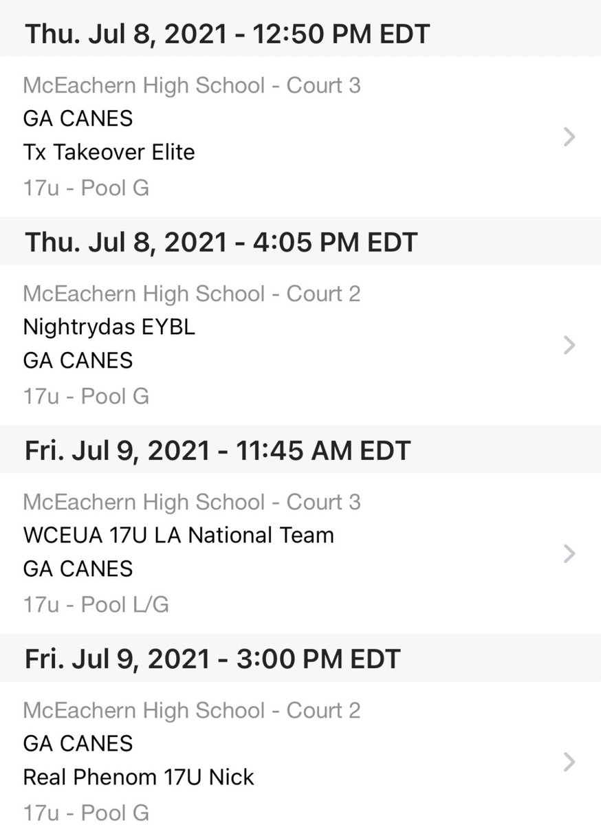 TheBryceis_Rght's tweet photo. 🚨CANES 17U Schedule 🚨 

OTR Elite 32 
📍 Mceachern High School 

@CanesGa https://t.co/F8ArYTCnnc
