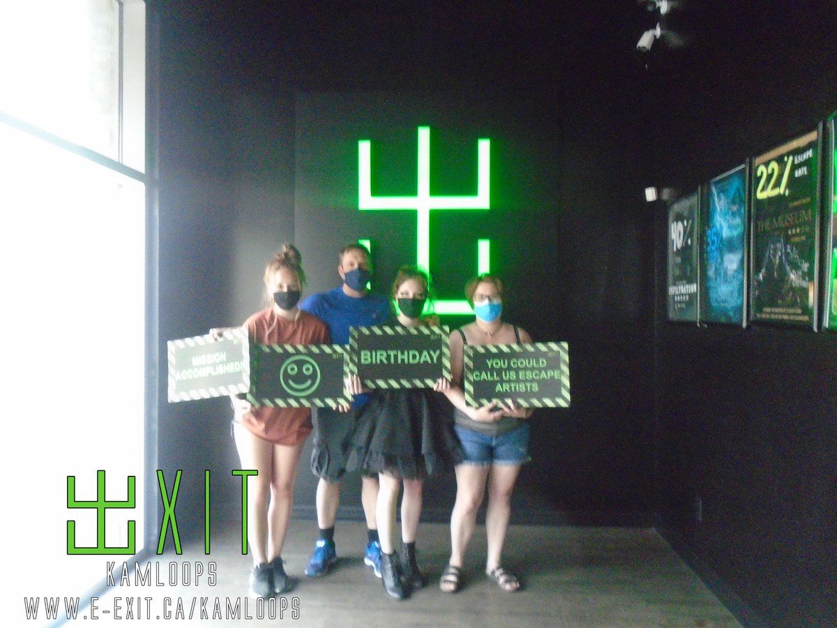 exitkamloops's tweet image. Here’s some of our awesome escapee’s from June 27-July 3. Many failed and many succeeded! Test your wits today! #ExitKamloops #kamloopsescapegames
facebook.com/media/set/?set…