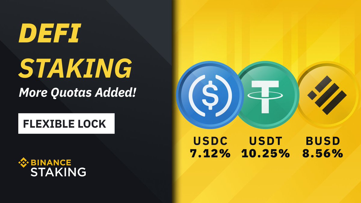 Binance On Twitter Earn Up To 10 Apy On Your Stablecoins With Defi Staking On Binance Https T Co Lwcm0tne11 Binance On Twitter Earn Up To 10 Apy On Your Stablecoins With Defi Staking On Binance Https T Co Lwcm0tne11