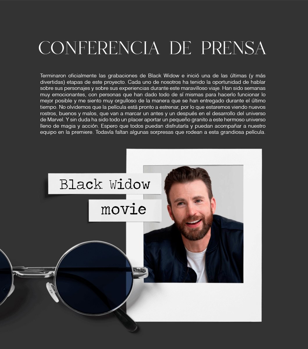 detailSole's tweet photo. Han terminado las grabaciones de "Black Widow" y nos acercamos cada vez más a su estreno. Estoy bastante emocionado de tener hoy la oportunidad de hablar con un poco más de libertad sobre lo que se viene y sobre mi experiencia durante todo este proyecto. #RedRoomRP https://t.co/rKSSZOyjKc