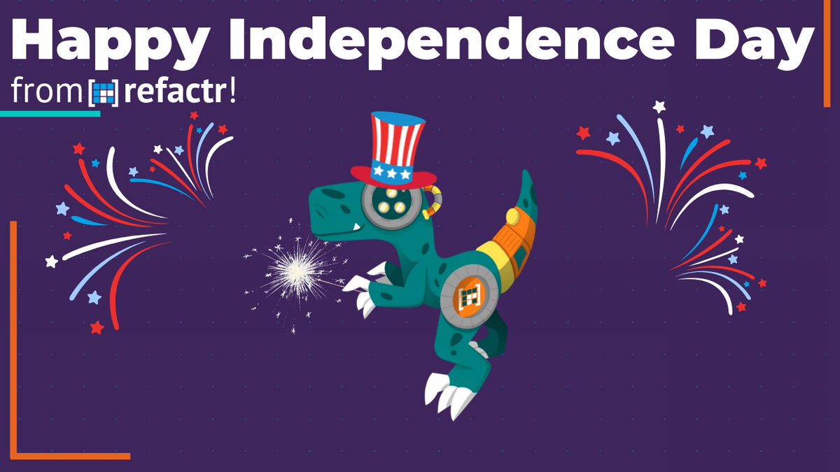 RefactrIT's tweet image. Refactr is wishing all of you a Happy Independence Day!