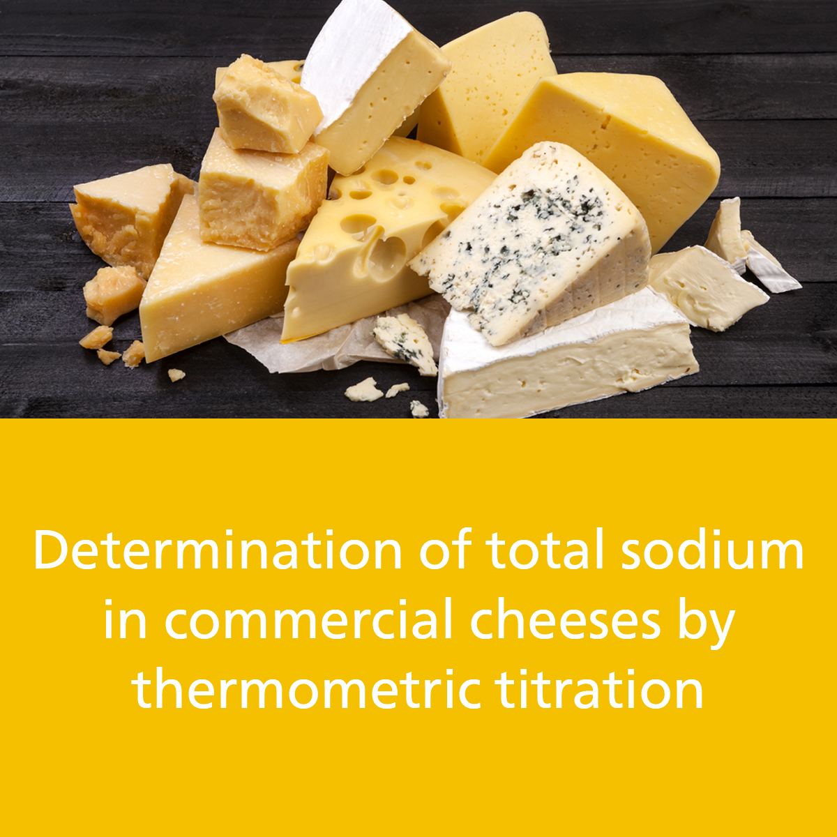 Metrohm_India's tweet photo. Determination of sodium in commercial cheese using thermometric titration. Read our application note to know more: https://t.co/guutBZfwze
#FoodAnalysis #CheeseAnalysis #SodiumAnalysis #Titration #Titrator #ThermometricTitration #Metrohm #MetrohmIndia https://t.co/0h0EkWzRu3