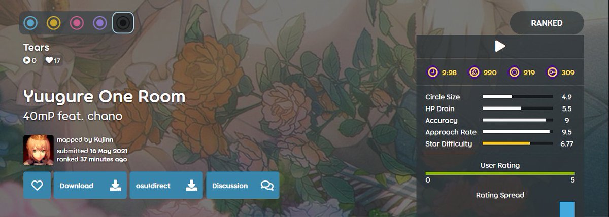 Ranked ~

Thanks to <a href="/AirinCat/">airin</a> &amp; <a href="/NeKroMan4ik_/">NeKro</a> for nominating <3

osu.ppy.sh/beatmapsets/14…