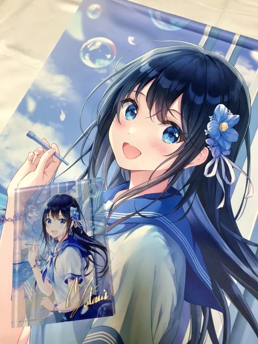 イラストフェス夏のサンプルいただきました～!印刷物では飛びやすい青の発色がとってもきれいです😳 