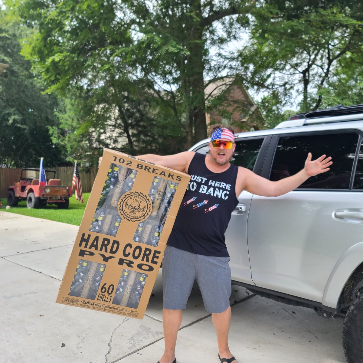 P0S3R9's tweet photo. You guys ready to BANG? I am! Happy 4th of July everyone. 

Fireworks show coming up 🔴#live on #twitch at https://t.co/D9s9qCrF2a

#poser9 #fireworks #4thofjuly #america #twitchstream #twitchstreamer #twitchstreamers #supportsmallstreamers #streamer #streamers #streaming #gamer https://t.co/Xl28vzSDxk