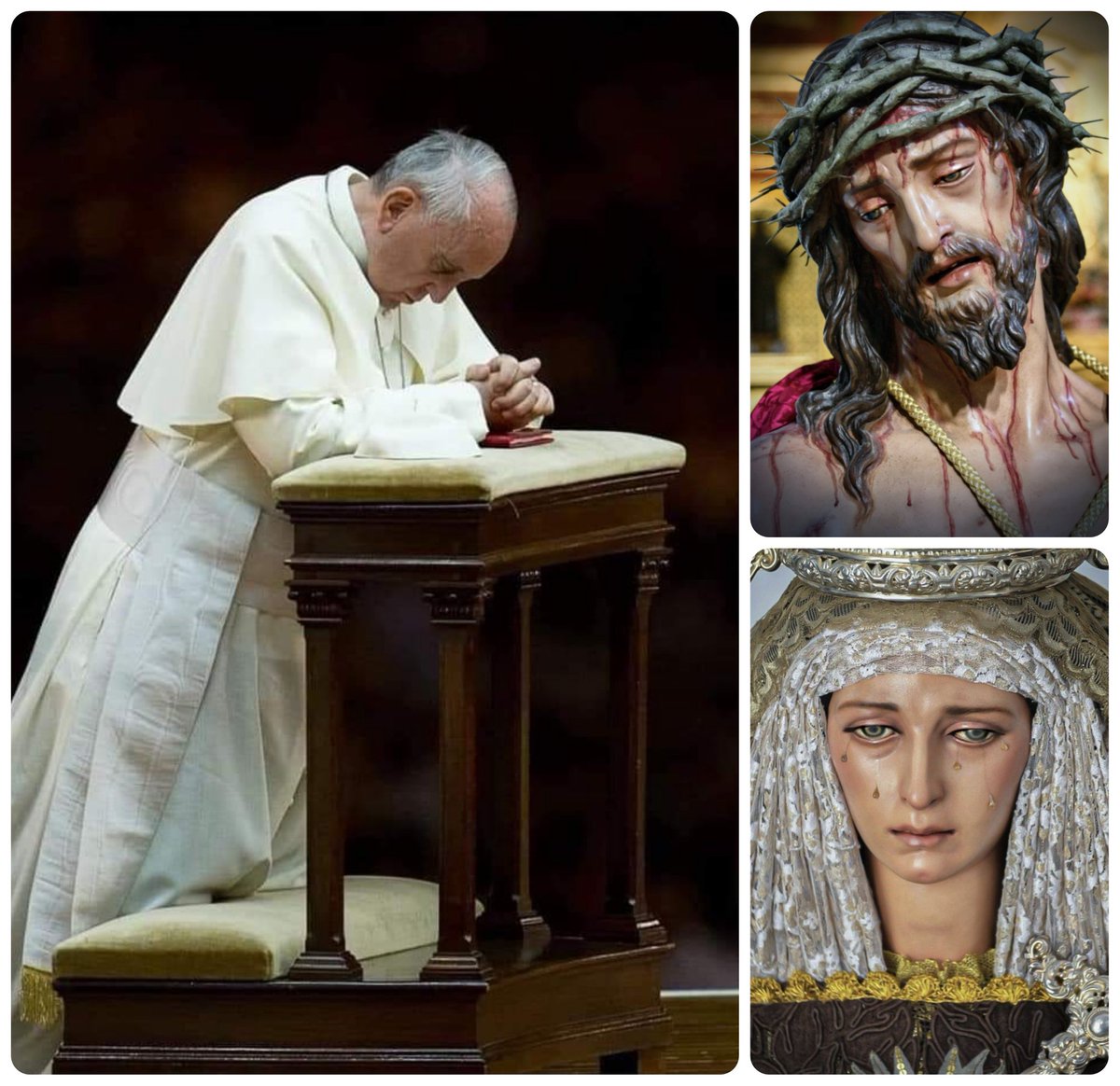 🙏 Desde Nuestra Hermandad elevamos nuestras oraciones al Santísimo Cristo de la Humildad y a Nuestra Madre Maria Santísima de la Esperanza por la salud y pronta recuperación del Santo Padre el Papa Francisco.