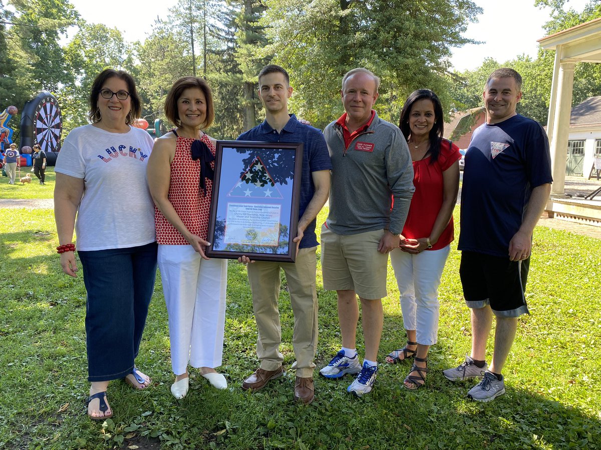 Happy 4th! It was so exciting to hold our 1st Cherry Hill Independence Day 5K today &amp; have CH resident Major <a href="/Samuel_Waltzer/">Samuel Waltzer</a> present a flag that was flown over Erbil Air Base during his recent deployment w/ the 42nd Regional Support Group of the NJ National Guard. Thank you Sam!