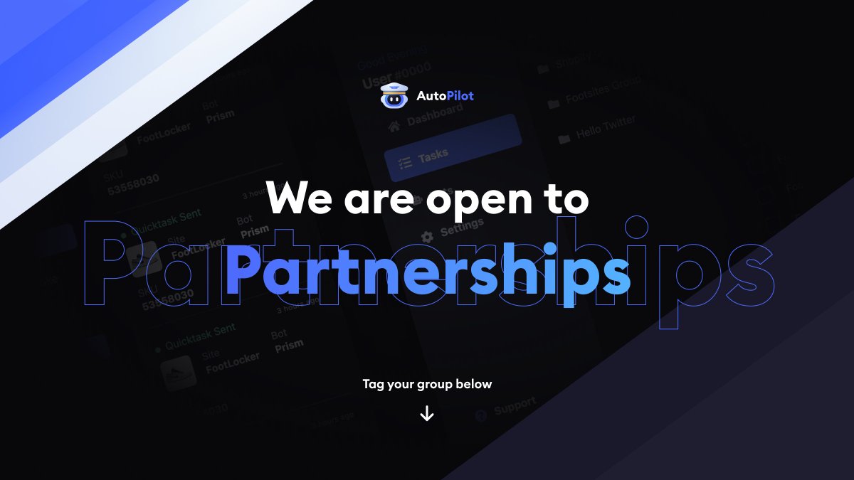 AutopilotApps's tweet photo. Autopilot is open to partnerships – 🤝

Partnership Form: https://t.co/CAxHUfGRjE

Retweet &amp; Tag your group below for a chance at a Groupbuy! 👇 https://t.co/FvRSymwqq3