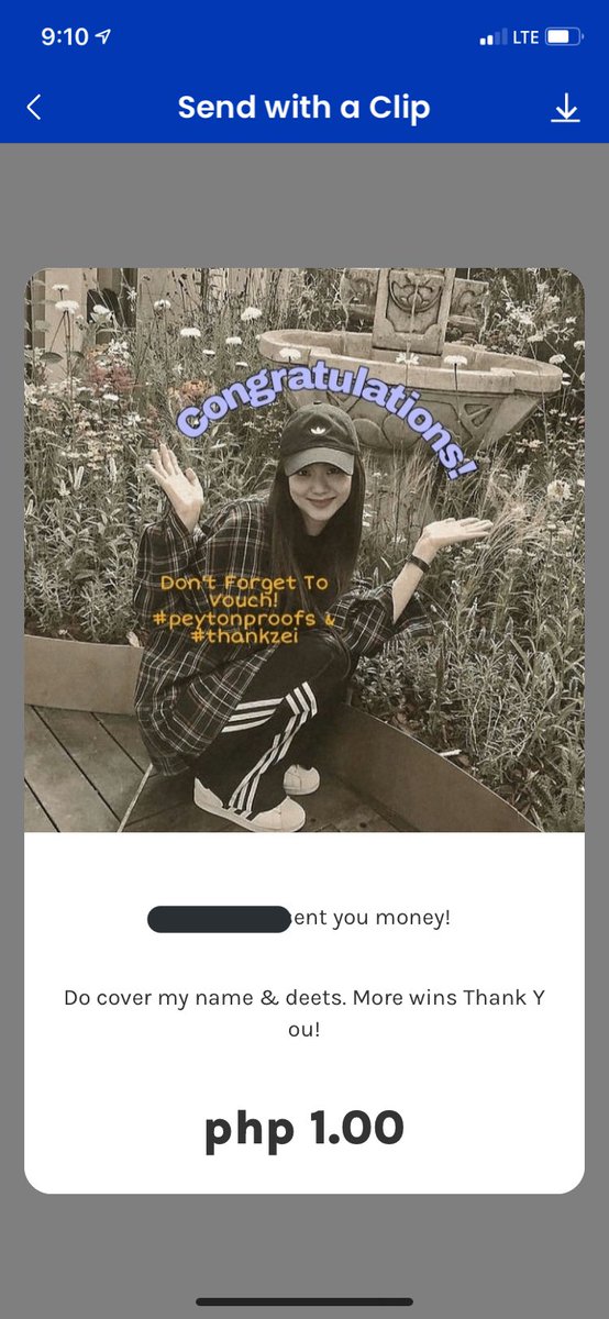 jjkmonie_'s tweet photo. THANK YOU SO MUCH! ๐#thankzei #peytonproofs @zeinapeyton https://t.co/1AUzkJo7en