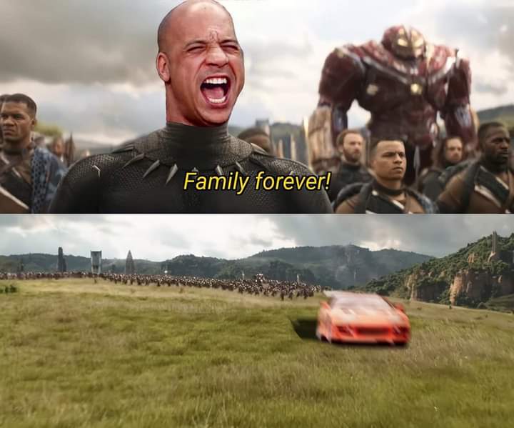 toretto la familia family fast and furious meme
