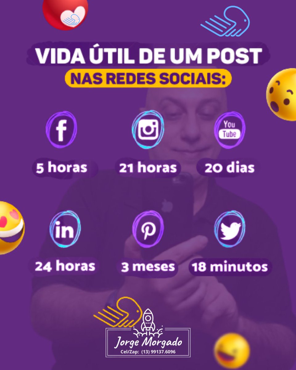 Morgado996's tweet photo. Saber a média da vida útil de um post nas suas redes sociais ajuda a otimizar seu planejamento no marketing digital.
.
🎯#VemComigo
🎯#VemProDigital
😃SEU #NegócioOnline
.
#RedesSociais #profissionaisdemarketing #FerramentasDeMarketingDigital
#MarketingDigital #PlataformaDigital https://t.co/6I7Im3u6wn