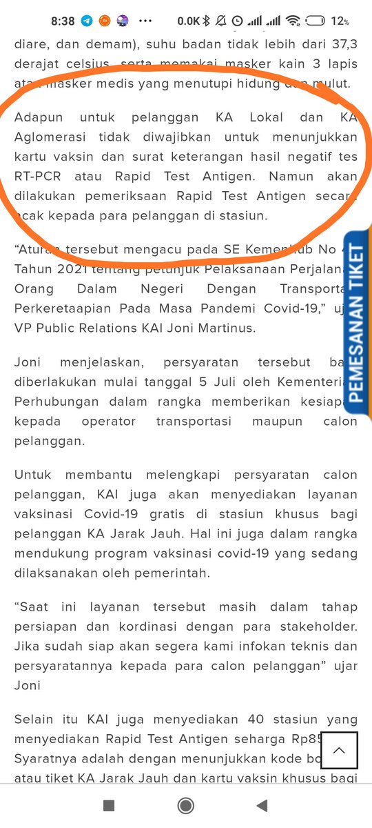 dekaadrianto's tweet photo. @KAI121 mohon info untuk kereta api lokal di jawa yang sesuai dg kebijakan tersebut ? karena kereta lokal di jawa timur seperti penataran sampai sejauh ini belum aktif. Terima kasih https://t.co/dCvG3YUIHU