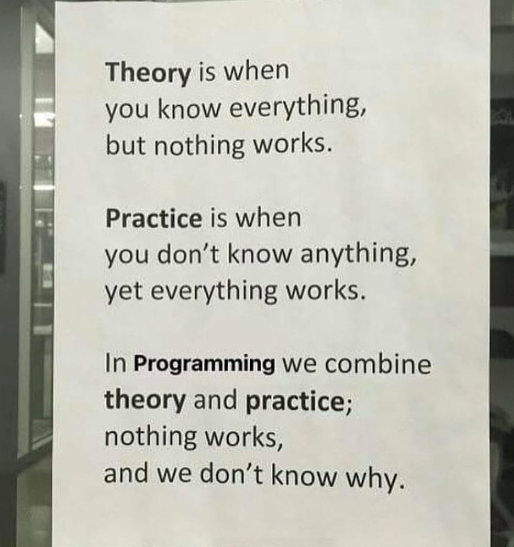That's true for every programmer 
.

.

.

#programmingmemes #programinglife #programmer #programmerlife #programmers #programminglanguage #programming #technology #tech #kalilinux #linux #website #web #coding #coder #code #codingquiz #coders #coderslife #netflix #python