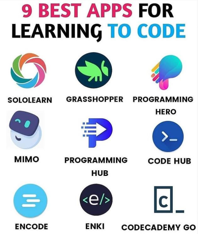 9 best apps for learning to code.

.

.

.

#programmingmemes #programinglife #programmer #programmerlife #programmers  #coding #coder #code #codingquiz #coders #coderslife  #webdevelopment #google #window #microsoft #softwaredeveloper #operatingsystem #learncoding