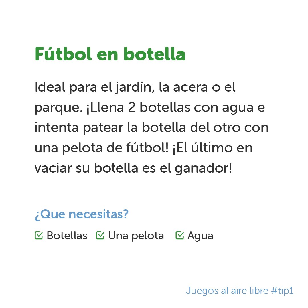 Nuby_es's tweet photo. Este verano jugamos fuera! 😍 Y desde Nûby te traemos un poquito de inspiración. Desliza y descubre algunos consejos de juego al aire libre, empezando con este fútbol botella! ⚽
#nuby #nûby #everystepoftheway #summer #playoutside #outside #outdoorplaytips #outdoorplay https://t.co/tgYPJ44ETz