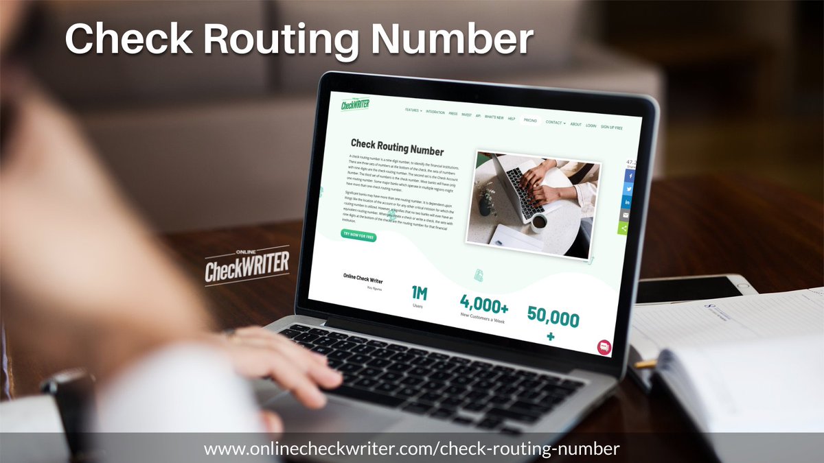 onlinecheckwriter.com/check-routing-… Check Routing Number is the nine-digit number among the three sets of numbers at the bottom of a check. OnlineCheckWriter allows you to print checks, including your Check Routing Number on it. #CheckRoutingNumber #BankRoutingNumber #RoutingNumberLocation