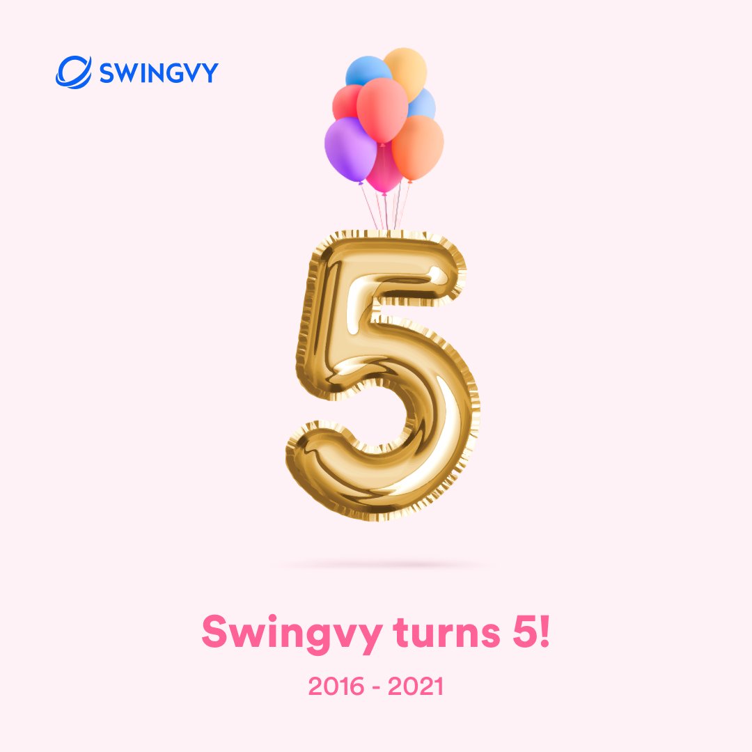 5 years ago, Swingvy was founded on a simple idea—to reduce HR administrative tasks with technology. We’re grateful for all the amazing ways our customers and partners have helped us grow over the years. From all of us at #Swingvy, thank you!

#5YearsOfSwingvy