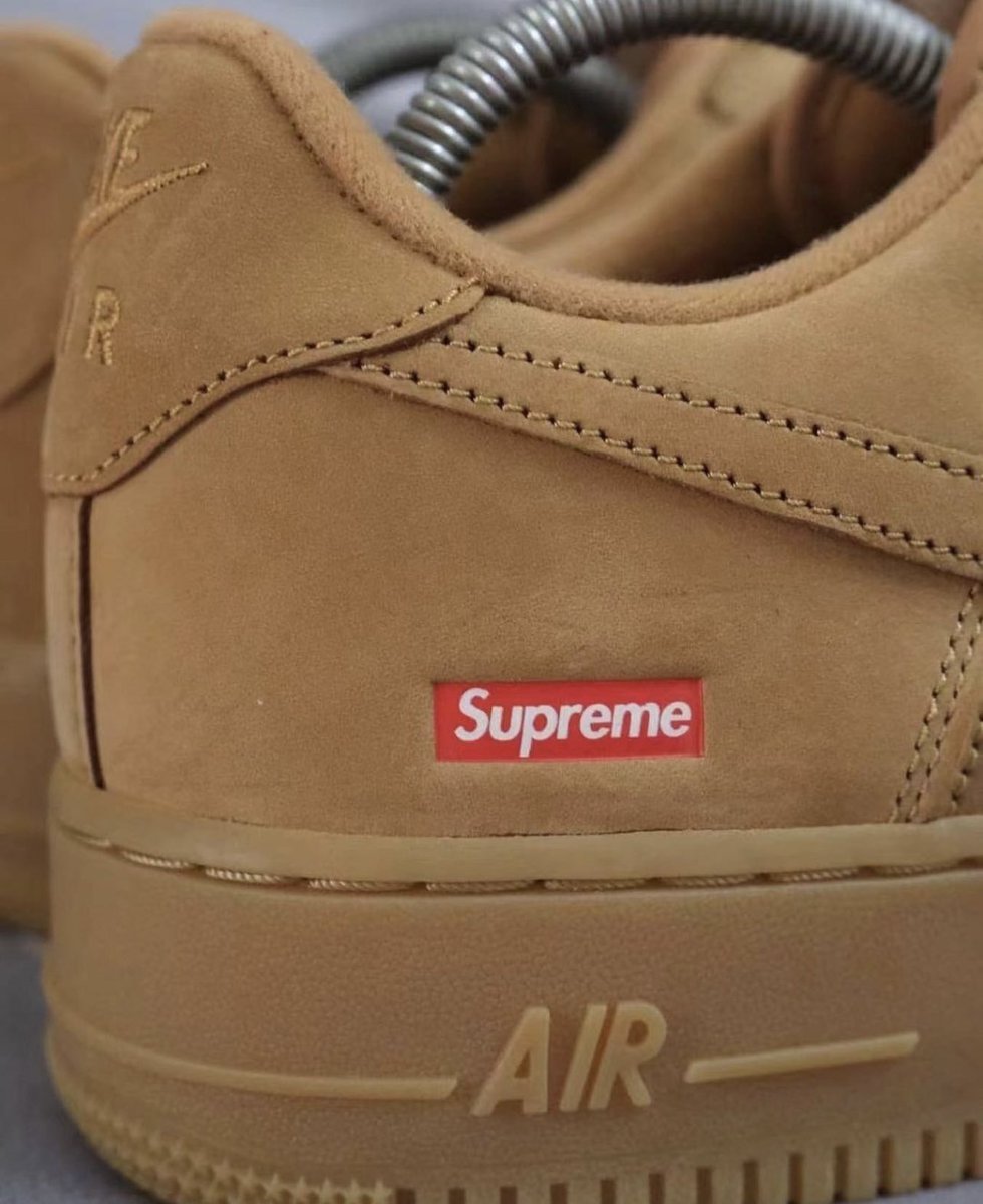 saint's tweet image. First Look: Supreme x Nike Air Force 1 “Flax”