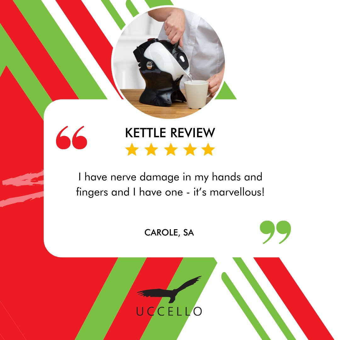 UccelloDesigns's tweet image. The Uccello Kettle's perfectly positioned handle means that the weight is distributed evenly in your forearm and not on your wrist. 
Have your own feedback on the Uccello Kettle? Why not leave it in the comments below? 👇😄
#kettlereview #uccellokettle #uccellodesigns