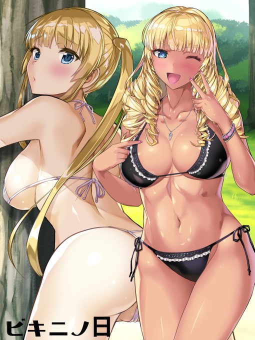 最近下着ばっかで水着描いてない……
ちょっと前のですがビキニ絵
#ビキニの日 