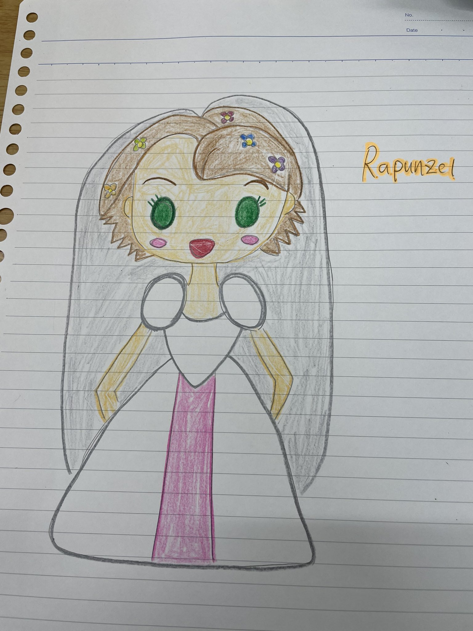 茉莉花 ラプンツェル ウェディングドレスver ラプンツェル 塔の上のラプンツェル イラスト ミニキャラ 色鉛筆画 色鉛筆イラスト T Co Jgfkgkcfhv Twitter