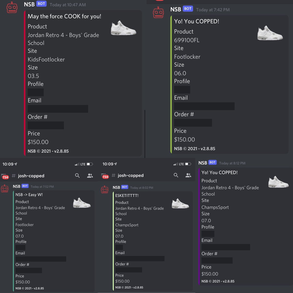 abovekicksri's tweet photo. Jordan 4 ‘Oreo’
Bot: @NSB_Bot 
Proxies: @HollowProxies @blackhatproxies
Group: @_AshIO_ @TheBotUni https://t.co/GeHgT5kpXQ