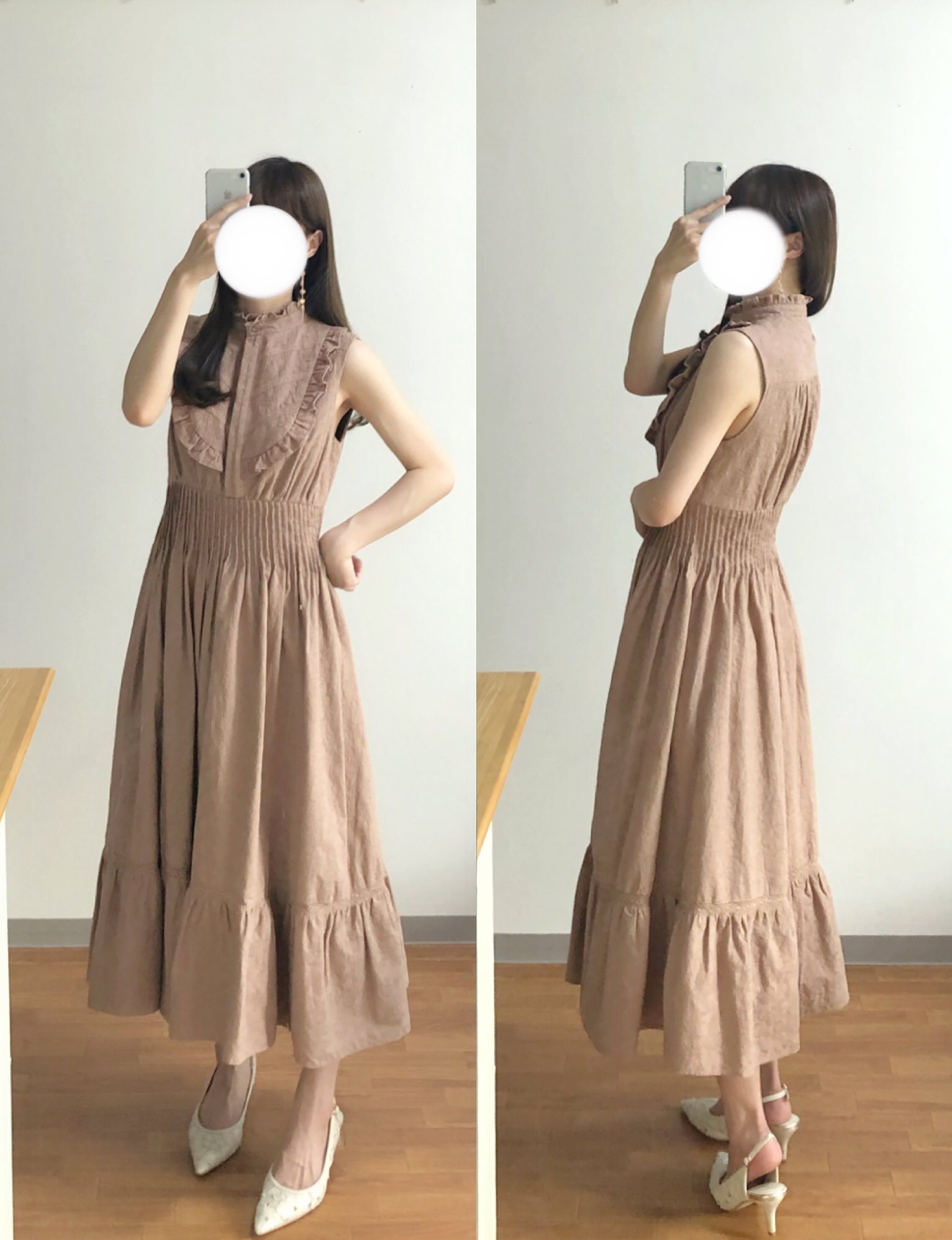 Herlipto ペイズリーコットンレースロングドレス 河北ワンピ