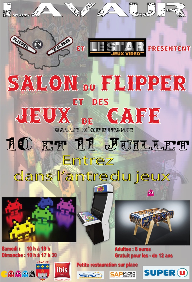 Salon du flipper - Lavaur: Bonjour à Tous, - La ville de Lavaur et l'association Flipper In Tarn ont l'honneur de vous annoncer le 5 ème salon du flipper (...) dlvr.it/S340lZ