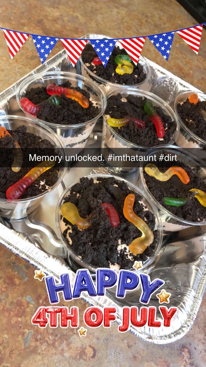 Laurenx3's tweet image. “You GOTTA try this dirt! It’s delicious!!” -my nephew 🇺🇸🎆🥰
#rememberdirt #memoryunlocked