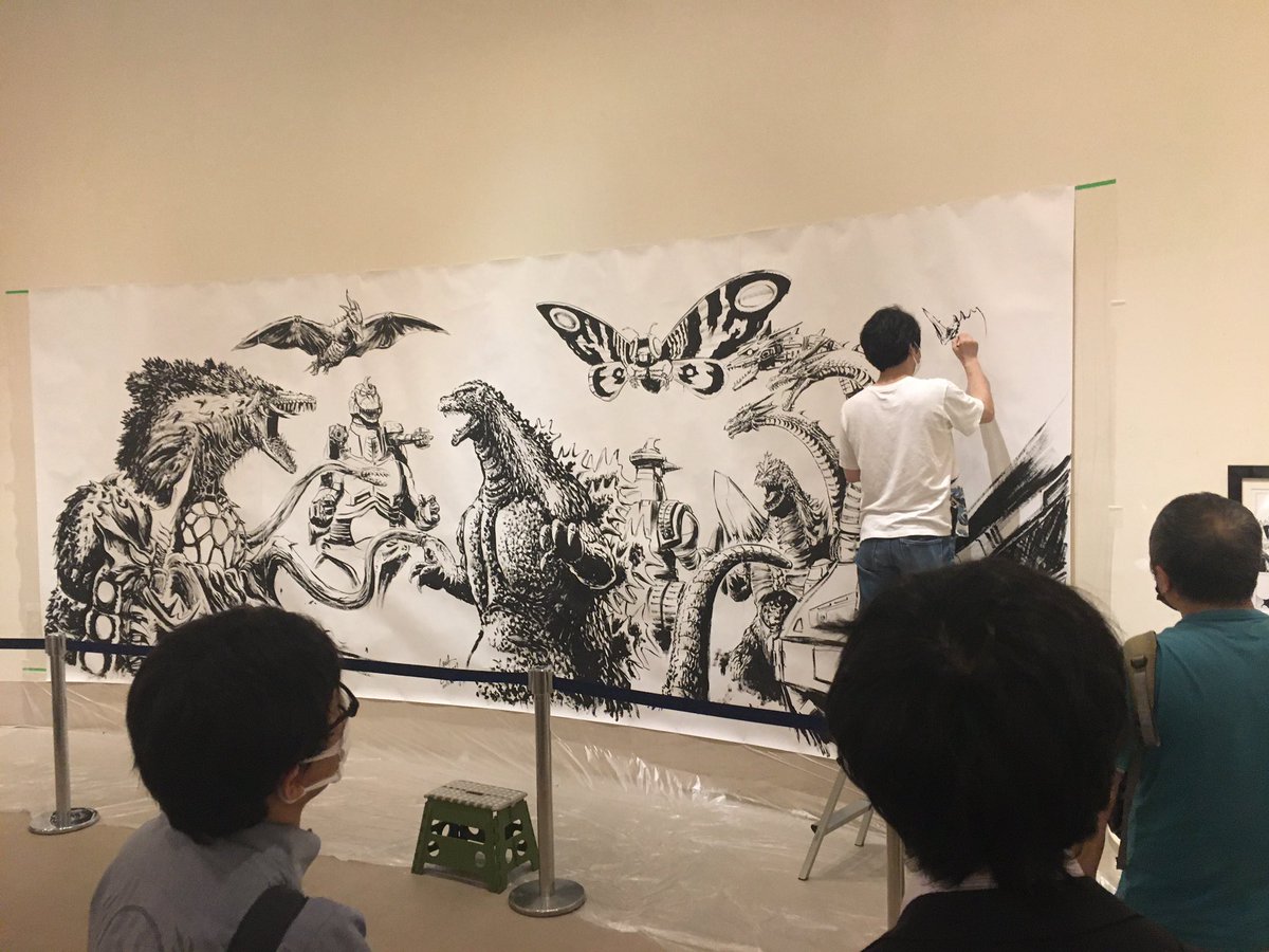 『西川伸司原画展 呉爾羅弐百態』昨日閉幕しました。感染対策やリモートサイン会など、ご協力&ご支援いただきありがとうございました。

会期中『SSSS.DYNAZENON』の最終回、『超速パラヒーロー ガンディーン』の放送開始、ゴジラノホネやMDA展の発表など色々ありましたが、それらについてはまた追々。 