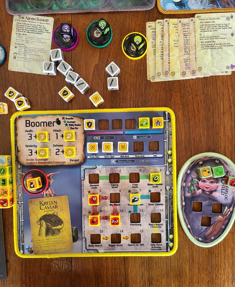 TableIt_'s tweet image. Boomer brought the BANG! this fourth of July with an outstanding game of Too Many Bones from @ChipTheoryGames. This game sits well within our top 3 favorites of all time, bringing exciting adventure combined with epic dice building. Nothing better than a fistful of dice.