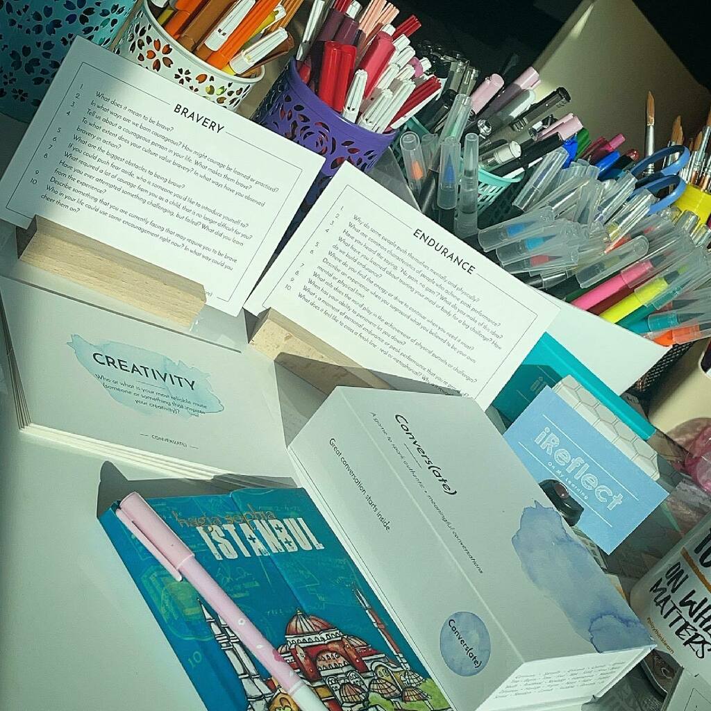 There is an art in having meaningful conversations with anyone (including yourself).

This mornings conversation is ignited by @convers_ate 💙📝💭

#conversationstarters #conversationcards #grounding instagr.am/p/CQ7nVYbAHc9/