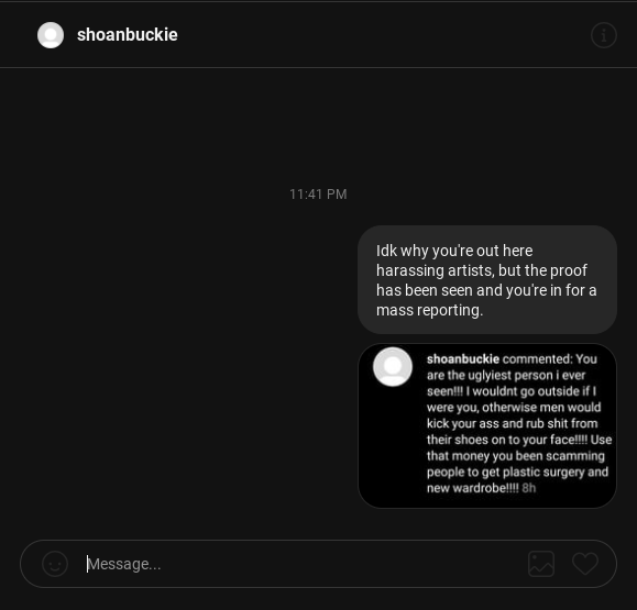 SpamMoreLikely's tweet photo. @ManuellArts UwU I reported them and sent 'em a message. https://t.co/sdOMiWytab