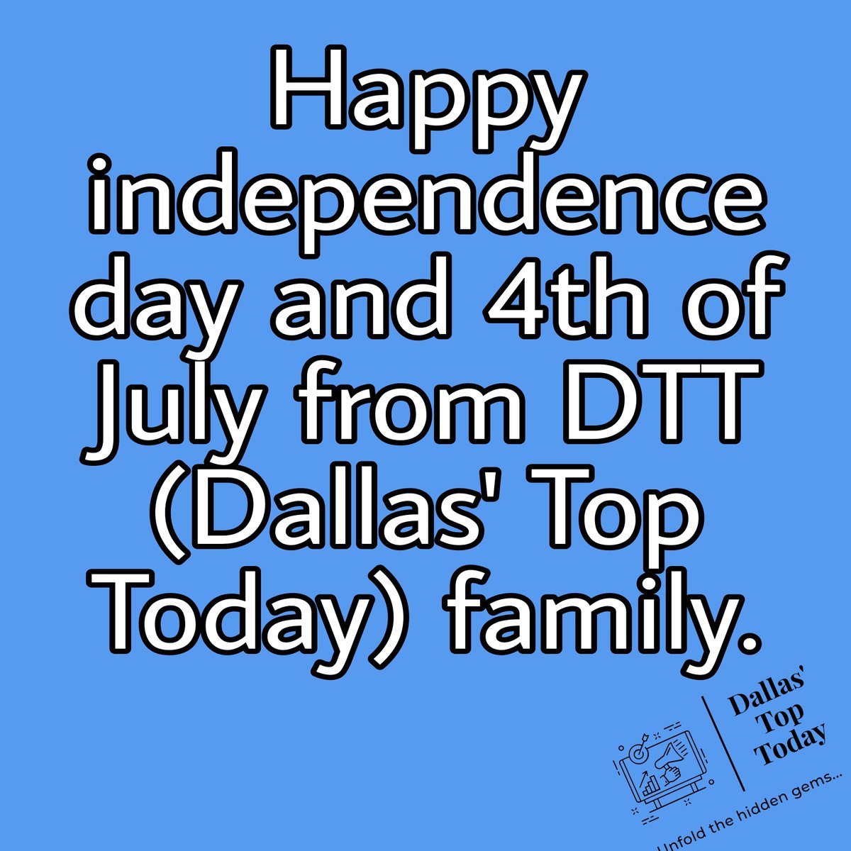 Happy independence day &amp; have a safe holiday
#IndependenceDay2021 
#4thofJuly 
#holiday 
#Dallastoptoday
