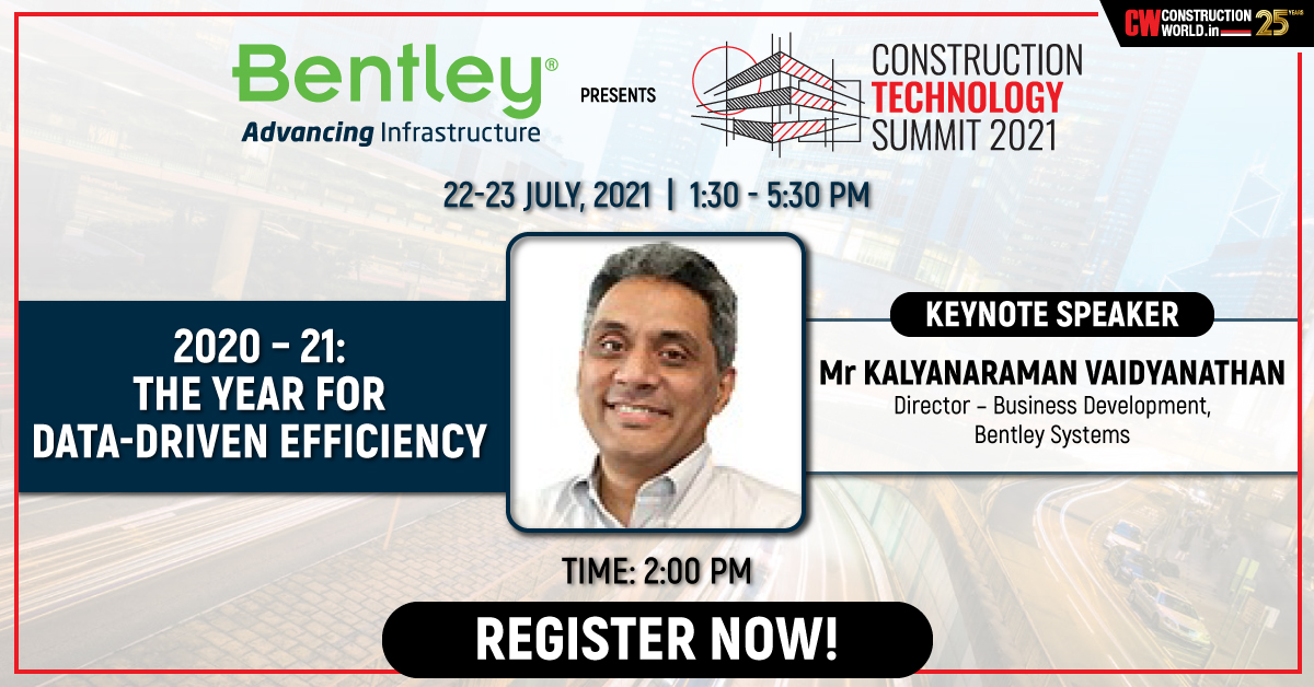 CWmagazine's tweet image. #CWMagazine is pleased to welcome Mr. Kalyanaraman Vaidyanathan, Director - Business Development @BentleyAsia As our keynote speaker for Construction technology Summit 21 scheduled on 22-23 July 21 
Presented By @BentleySystems
Register now bit.ly/3w2QQpk
 #bimsolutions